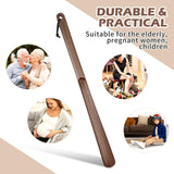 muso wood Wooden Shoe Horn, Walnut Shoe Horn Long Handle for Seniors, 23.6 Inches Shoehorn for Seniors and Pregnant Women muso wood