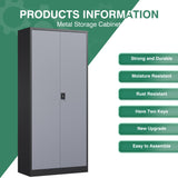 Letaya Metal Garage Storage Cabinets with Lock Door and Adjustable Shelves, Steel Tool Cabinets for Home,Office,Warehouse Organisieren (Black Grey, 72" H) Letaya