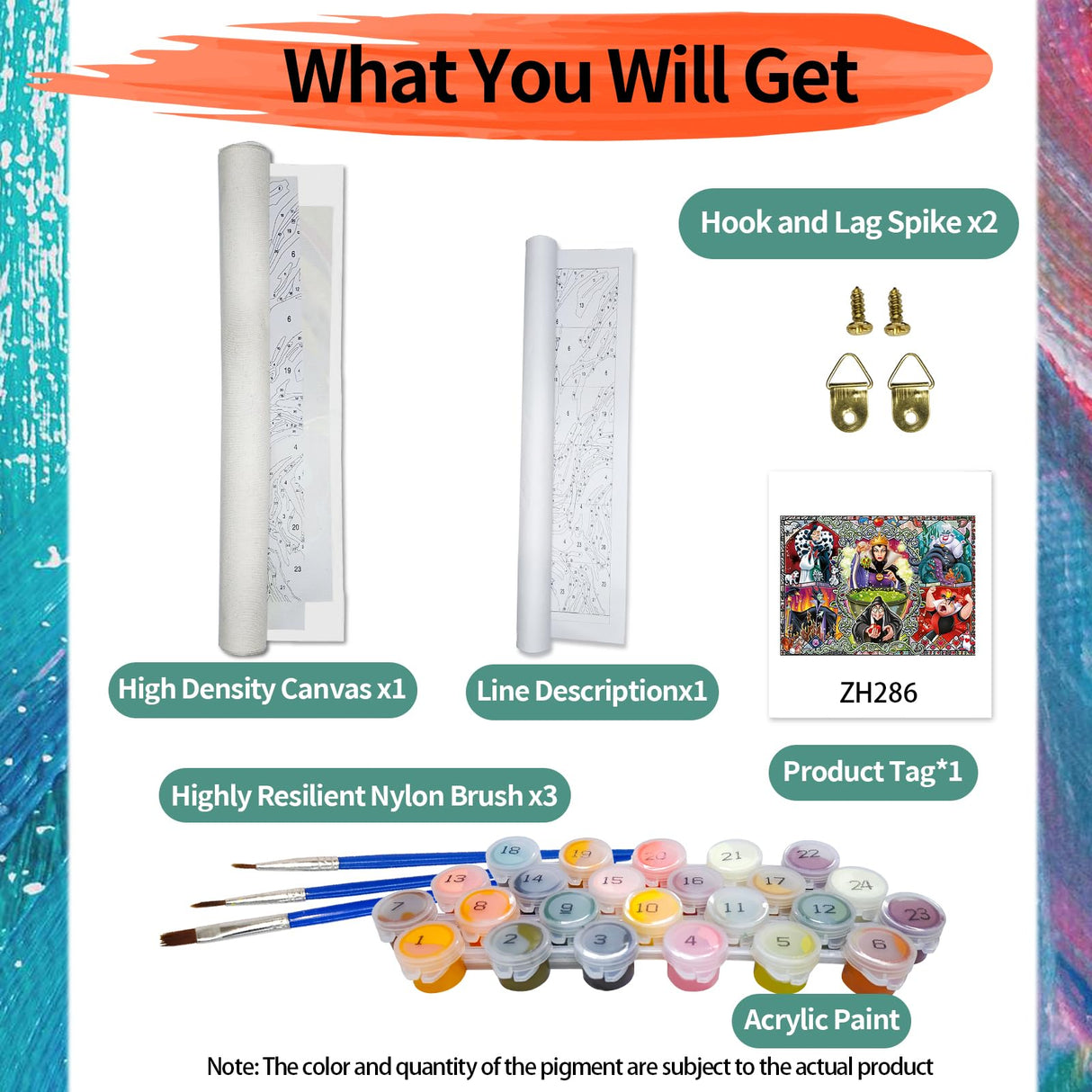 JYLMOOD Paint by Number for Adult Kits, DIY Cartoon Acrylic Oil Painting Kits for Adults Kids Beginners for Home Wall Decor Gifts 16x20 Inch (No Frame) JYLMOOD