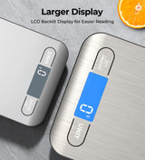 AZC Rechargeable Food Scale,33 lb Kitchen Scale, Digital Weight Grams and Ounces, 6 Units with Tare Function,8.2 x 6 x 0.7 inches AZC