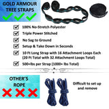 Gold Armour Camping Hammock - XL Double Hammock Portable Hammock Camping Accessories Gear for Outdoor Indoor with Tree Straps, USA Based Brand (Sky Blue and Gray) Gold Armour