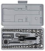 Performance Tool W1173 SAE/Metric 40-Piece SAE and Metric Socket Set, 1/4-Inch & 3/8-Inch Drive Performance Tool
