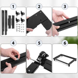 Yuntau Adjustable Lateral Files and Storage Cabinet Dolly Large Commercial Adjustable Cabinet File Dolly for Home Office, Long30''-42'', Width18''-25'' Yuntau