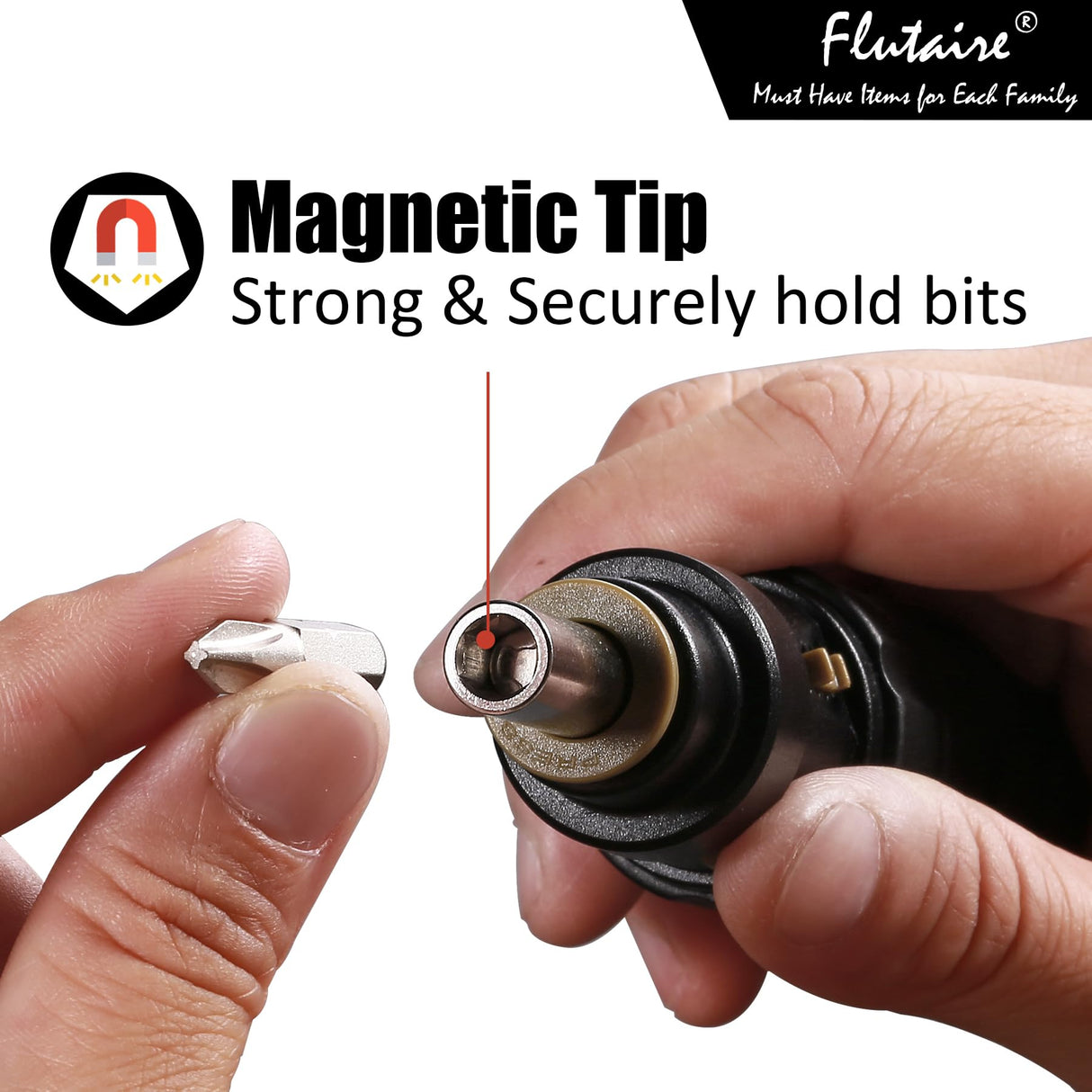 10-in-1 Multi Screwdriver, Multi-Bit Magnetic Ratcheting Screwdriver with Phillips/Slotted/Torx/Hex Bits and 1/4-Inch Nut Driver, All in One Multihead Screwdriver with Belt Pouch Flutaire