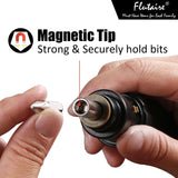 10-in-1 Multi Screwdriver, Multi-Bit Magnetic Ratcheting Screwdriver with Phillips/Slotted/Torx/Hex Bits and 1/4-Inch Nut Driver, All in One Multihead Screwdriver with Belt Pouch Flutaire