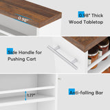 Tribesigns Slim Storage Cart, Rolling Narrow Kitchen Cart on Wheels for Small Place, 4-Tier Slide Out Slim Utility Cart Skinny Laundry Cart with Handle for Kitchen, Bathroom, Laundry Tribesigns