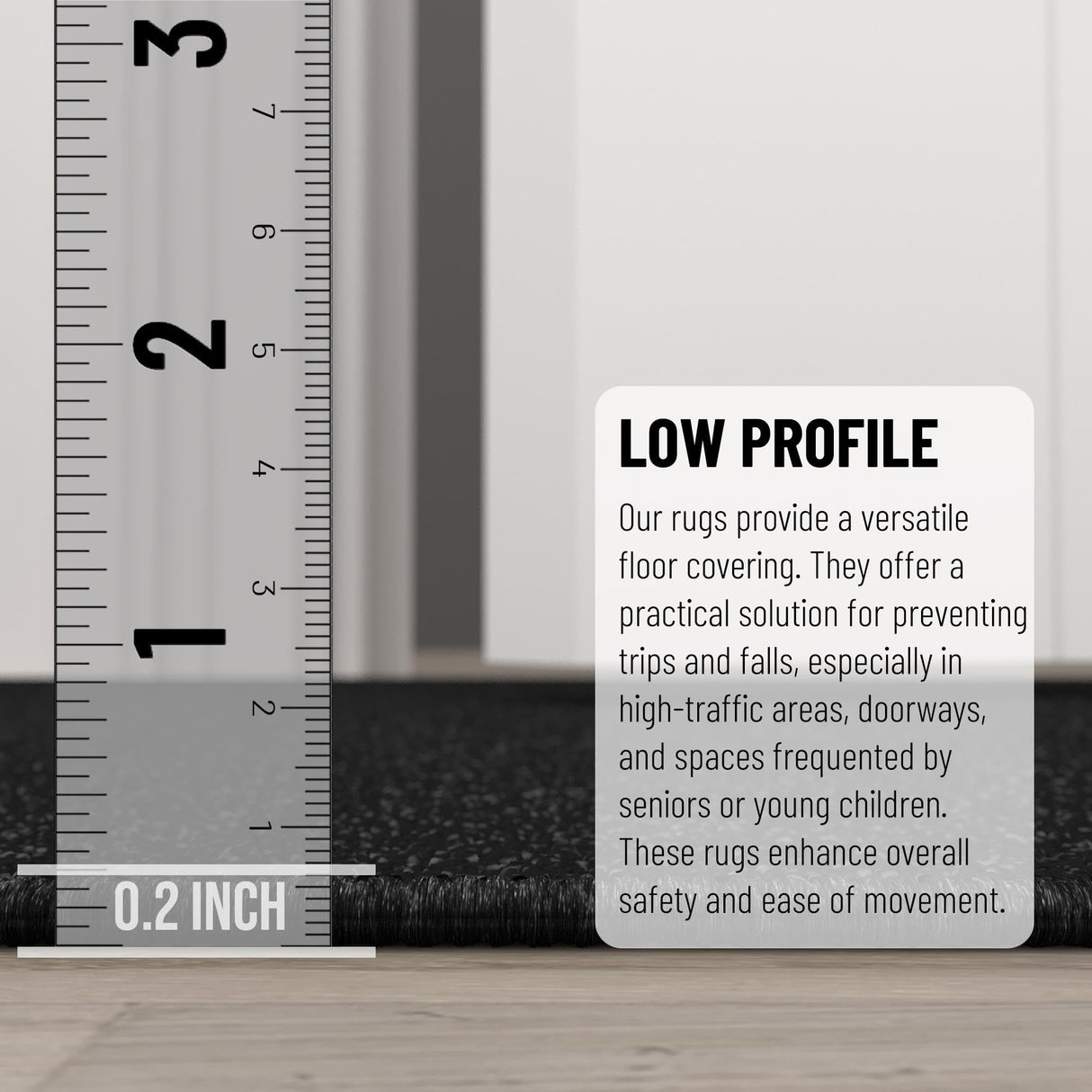 Machine Washable Modern Solid Design Non-Slip Rubberback 3x10 Traditional Runner Rug for Hallway, Kitchen, Bedroom, Living Room, 2'7" x 9'10", Black Ottomanson