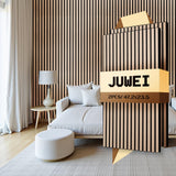 JUWEI DIRECT Wood Slat Acoustic Panels – 3D Textured Wall Panels for Noise Reduction & Modern Decor, Soundproof Panels for Bedroom, Office & Home Theater (13# Classic Oak1, 47.2 x 23.6 x 0.7 inches) JUWEI DIRECT