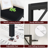 MAHANCRIS Sofa Table with Power Outlet, 43.7" Console Table with USB Ports, Behind Couch Table, Entryway Table for Living Room, Entryway, Foyer, Metal Frame, Adjustable Feet, Black CTHB11E01 MAHANCRIS