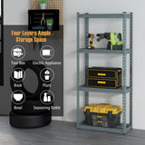 Goplus 4-Tier Metal Shelving Unit, 2 Pack Heavy Duty Wire Storage Rack with Anti-Slip Foot Pads, Height Adjustable Shelves for Warehouse, Kitchen, Living Room, Garage, 12" D x 27.5" W x 60" H Goplus