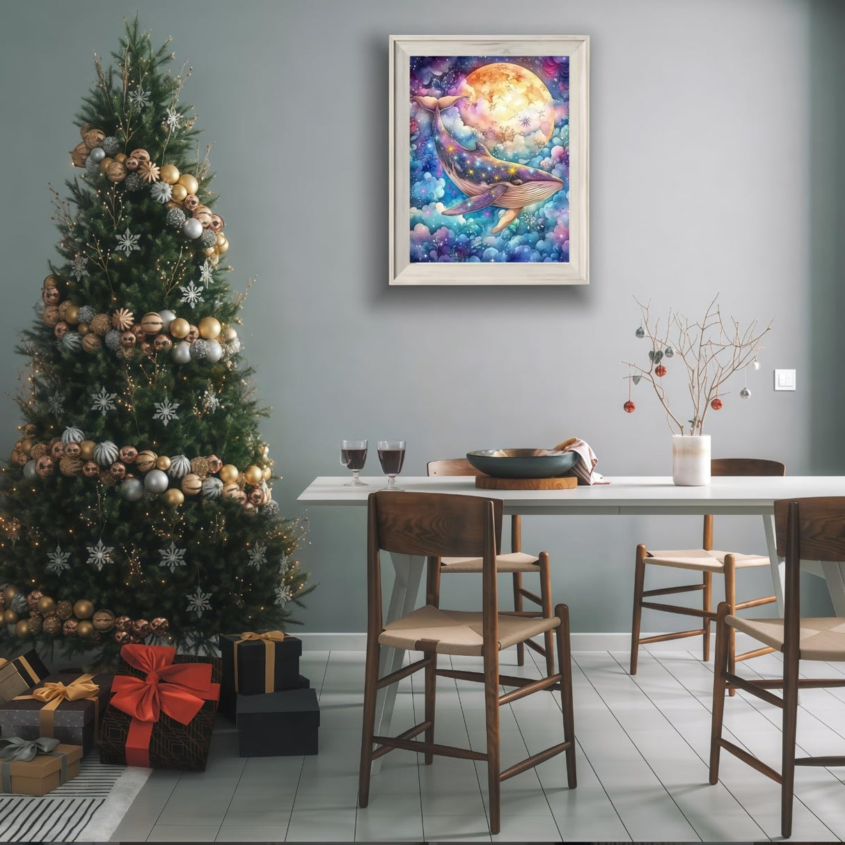 BYGFHLYW 5D Diamond Art Kits for Adults Beginner, Animals Whale Adult Diamond Painting Kits, DIY Full Drill Round Paint by Diamonds Diamond Dot for Home Wall Decor 12x16inch BYGFHLYW