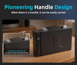 Gun Safe with Handle, Biometric Gun Safe for Handgun, 4-Ways unlock with Sound(APP, Fingerprint, Digital PIN, Key), Smart Lock Box For Cloakroom, Living Room, Bedroom Nightstand and Car Swikitec