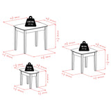 Winsome Bradley Nesting Tables, 21.9"H, 17.9"H, 14"H, Walnut Winsome