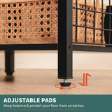 Yoobure Record Player Stand, 3-Tier Side Table with Charging Station, Small End Table Nightstand for Vinyl Storage, Tall Beside Tables Turntable Stand for Album CD, Night Stand for Living Room Bedroom Yoobure