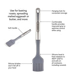 Farberware Professional Stainless Steel Soft Basting Brush, 11.02-Inch, Gray Farberware