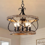 Curve Curio 15.7'' Farmhouse Chandelier, 5-Light Dining Room Light Fixture, French Country Rustic Chandelier for Entryway, Foyer, Bedroom, Living Room Curve Curio