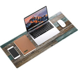 Galdas Gaming Mouse Pad Vintage Wood Grain Pattern XXL XL Large Mouse Pad Mat Long Extended Mousepad Desk Pad Non-Slip Rubber Mice Pads Stitched Edges Thin Pad (31.5x11.8x0.12Inch) Galdas