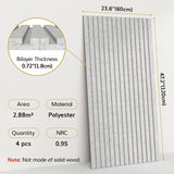 TONOR 4-Pack Bilayer Acoustic Panels Large Self-adhesive, 47.2” * 23.6” * 0.72” Adhesive Wall Panel, Large Soundproof Tiles for Echo Absorbtion, Acoustical Barrier of Polyester Fiber, Grey TONOR