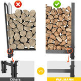 WALMANN 8ft Firewood Rack with Cover, Heavy Duty Firewood Rack With Weather Resistant 600D Oxford Fabric Cover, Indoor/Outdoor Wood Rack for Firewood WALMANN