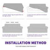 ZNSAYOTX Super Stretch Couch Cover Love Seat Sofa Covers for Living Room Dogs Pet Friendly Furniture Protector Spandex Loveseat Slipcovers with Anti Slip Foam Sticks (Dark Grey, Loveseat) ZNSAYOTX