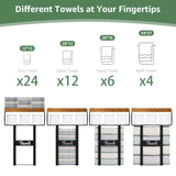 KLUVIS Bathroom Shelves Over Toilet - Floating Shelf for Wall Above Toilet Towels Holder Small Farmhouse Decor Shelves (15.7 inch, Set of 3, Rustic Brown) KLUVIS