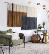 Macrame Wall Hanging Large Dip Dye Tapestry Fiber Wall Art Boho Bedroom Décor 59''W*35''L Flber