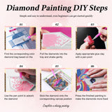 Yezavesu Diamond Art Kits for Adults, Heart 5D Diamond Painting Kit for Beginners, Flowers Heart DIY Round Full Drill Painting with Gem Art Kits for Home Wall Decor 12 x 16 Inch Yezavesu