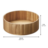 iDesign 10-Inch Round Acacia Wood Lazy Susan Organizer for Kitchen - Set of 4 - Natural InterDesign