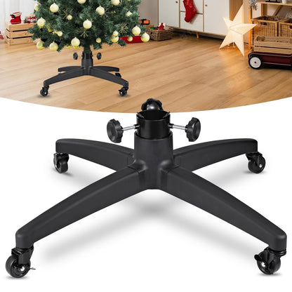 Universal Fake Christmas Tree Stand with Wheels for Artificial Trees,Artificial Tree Stand Base Replacement,Heavy Duty Rolling Christmas Tree Stand Holder Base,Faux Xmas Tree Stand-Up to 7.5 Ft