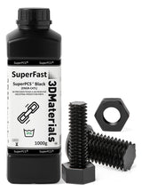 SuperPCS 3D Printer Resin, Toughest and Fastest, 50um 1.8GPa Print in 1.5 sec, Made in Korea by 3DMaterials (1000g, Black) 3DMaterials