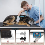 PUPIHOM 50‘’ Electric Lift Pet Dog Grooming Table for Small Medium Large Dogs, Heavy Duty Professional Large Drying Table with Adjustable H-Shape Arms, Heavy Duty Height Adjustable, Foot Control PUPIHOM