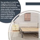 NobleRealm® Twin Size XL (38 x 76 in) Heavy Duty Bed Panels Foldable Box Spring, Bunkie Board, Bed Support Slats | Modular Portability Design, Easy Setup, Foldable Noble Realm