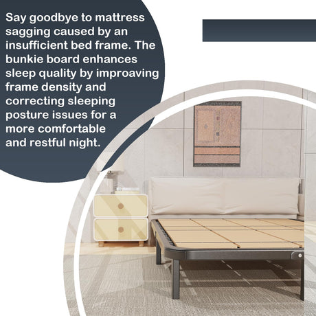 NobleRealm® Twin Size XL (38 x 76 in) Heavy Duty Bed Panels Foldable Box Spring, Bunkie Board, Bed Support Slats | Modular Portability Design, Easy Setup, Foldable Noble Realm