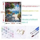 Lovepefe Summer Coast Paint by Numbers Kit for Adults Beginners Seaside Painting by Number Kits on Canvas Landscape DIY Oil Painting Art Gifts Home Wall Decor 16x20 Inch Lovepefe