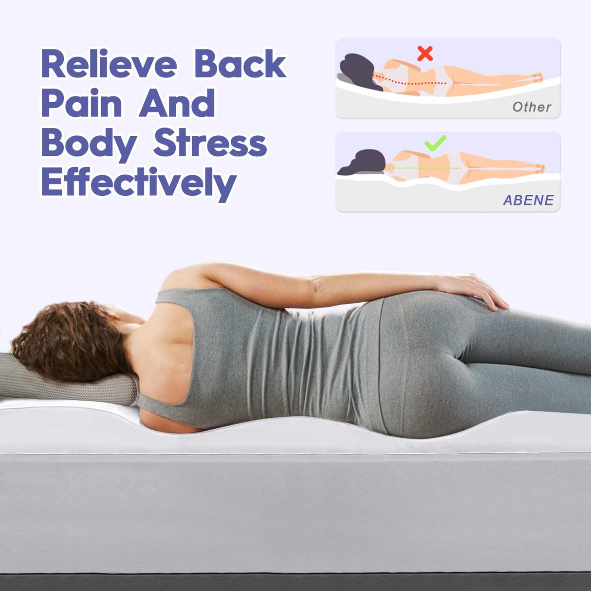 ABENE Twin Size Mattress Topper for Back Pain Relief, Extra Thick Mattress Pad Pillowtop, Soft Plush Mattress Cover Bed Topper with Deep Pocket, Overfilled Down Alternative Filling, White ABENE