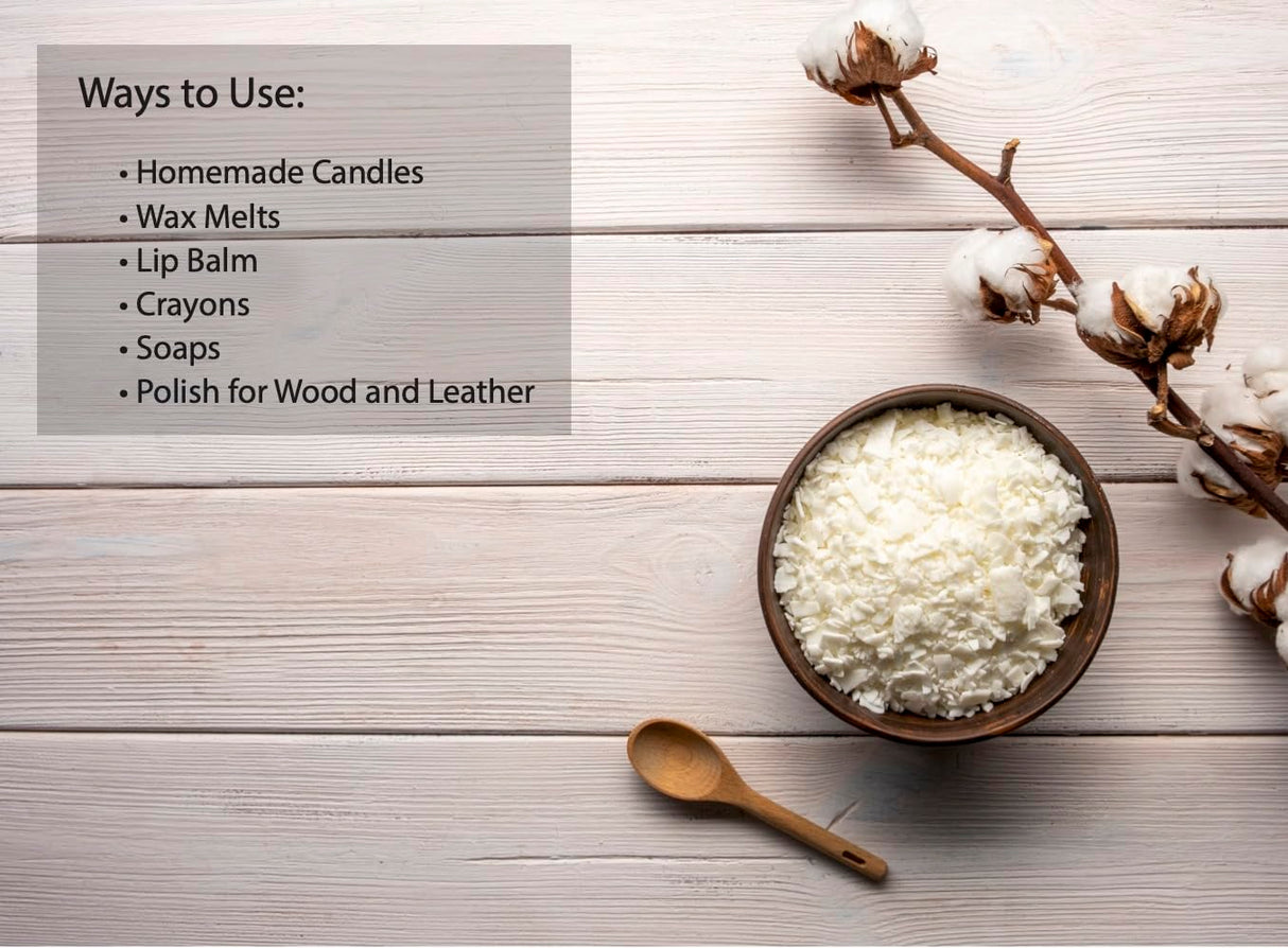 Beesworks Soy Wax | 5lbs Natural Soy Wax Flakes | 100 6-Inch Cotton Candle Wicks, 3 Metal Centering Devices, 5lbs Soy Wax for DIY Candle Making BEESWORKS