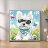 xcemhil Framed Paint by Numbers Kit for Kids and Adults, Dog Paint by Numbers for Adults, Cute Dog Kids Paint by Number Kits for Gifts and Home Decor 10x10in xcemhil