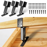 Pergola Roof Riser 3Pack Black Saddle 304 Stainless Steel Adjustable Angle Pergola Roof Riser Brackets for Patio Cover Wood Patio Pergola lunacme