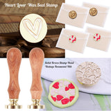 Wax Seal Stamp Kit with 24 Colors Wax Seal Beads 600pcs, WASOHLING 2PCS Love Heart Wax Seal Stamps with Electric Sealing Wax Warmer Set, Envelopes and Wax Seal Metallic Pen for Letter Sealing WASOHLING