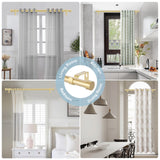 VOIIY Gold Curtain Rods for Windows 18 to 45 Inch(1.5-3.75 Feet),1" Diameter Drapery Rods with Modern Style End Cap Finials,Size:18-45 Inch VOIIY