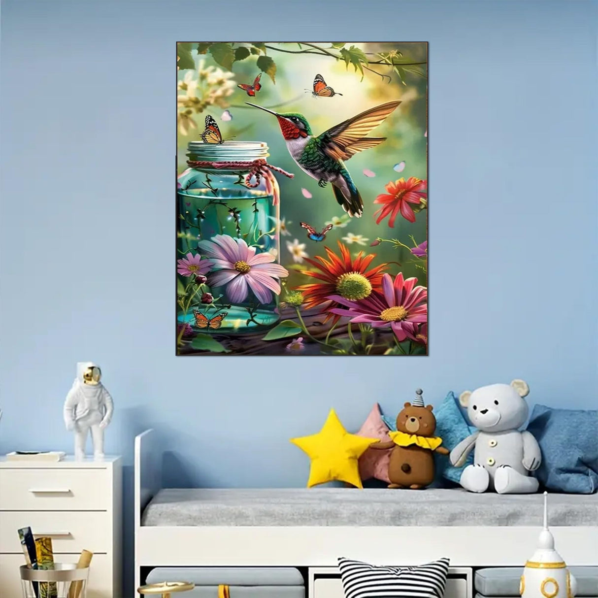 Arttoplus Hummingbird Paint by Numbers Kit for Adults Beginner-Hummingbird Paint by Number for Adults Canvas,DIY Oil Painting by Numbers for Adult for Gift Home Wall Decor(16x20inch) Arttoplus