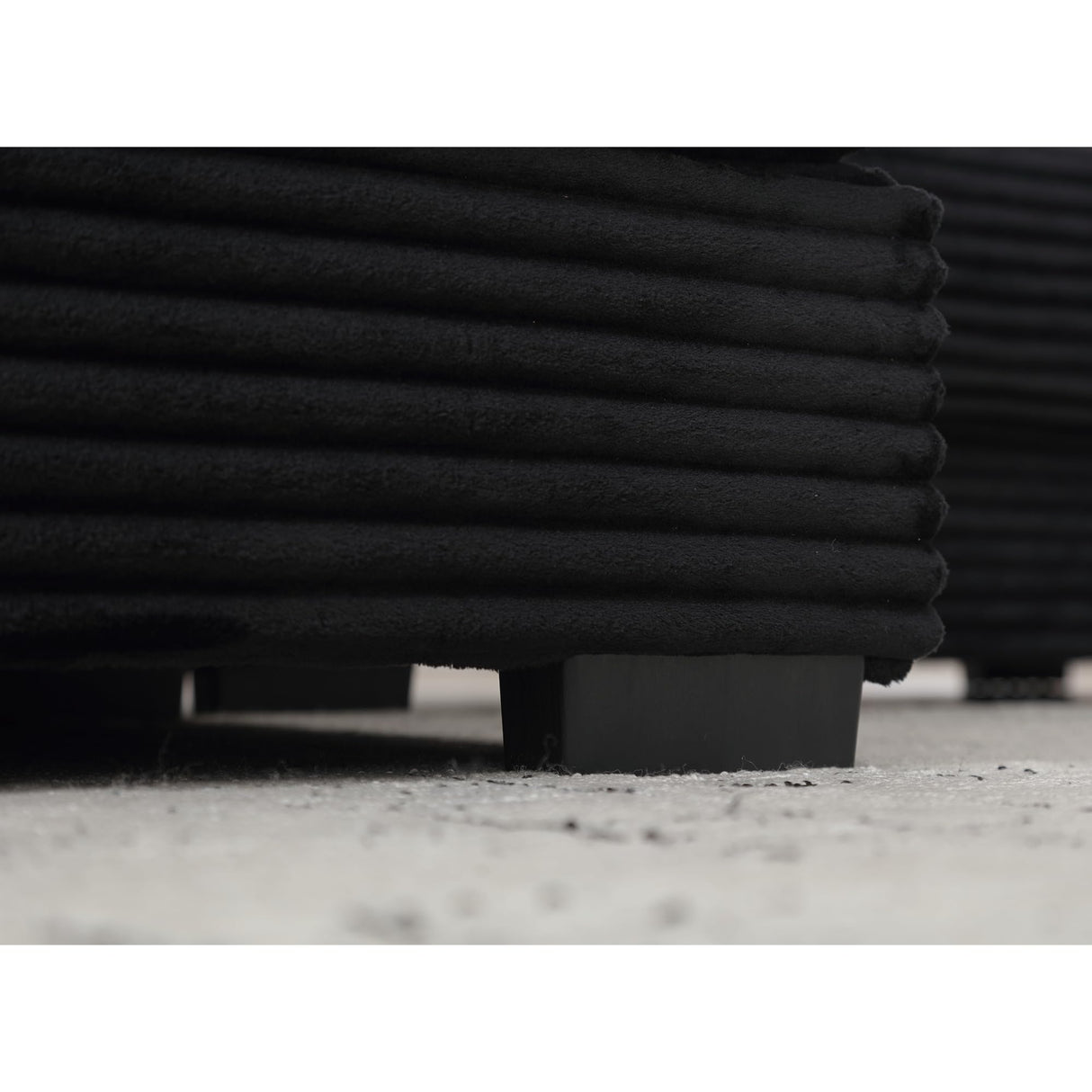 Eafurn Left Facing Oversized Modular Sectional Sofa Two-Piece Cloud Couch with Extra Wide Chaise Lounge, Corduroy Upholstered L Shaped Loveseat Sofa&Couches for Living Room Apartment, Black 111" Eafurn