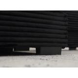 Eafurn Left Facing Oversized Modular Sectional Sofa Two-Piece Cloud Couch with Extra Wide Chaise Lounge, Corduroy Upholstered L Shaped Loveseat Sofa&Couches for Living Room Apartment, Black 111" Eafurn