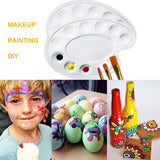 Hulameda Update 30pcs Paint Tray Palettes,Plastic Paint Tray Palette,Paint Palettes,Paint Pallets with 9 Wells for Adults & Kids, or Painting or DIY Craft Class,White Hulameda