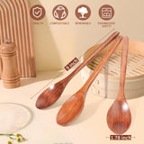 AERZIP 9 Inch Wooden Spoons for Eating Mixing Stirring Soda Jam Honey, Extra Long Handle Wood Soup Spoons for Serving Home Kitchen Cooking Table Spoon (2 PCS) aerzip