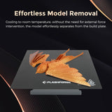 FLASHFORGE Adventurer 5M Series Smooth PEI Platform, Tool-Free Model Removal, Automatic Separation After Cooling, Glue-Free Printing for PLA and TPU Filament FLASHFORGE