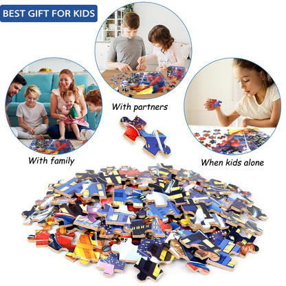 Puzzles for Kids Ages 4-8,Kids Puzzles in a Metal Box,Cool Toys Puzzles,Children Boys Girls Learning Educational Puzzles,100 Pieces