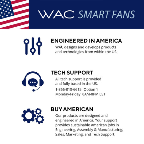 WAC Smart Fans Swirl Indoor and Outdoor 3-Blade Smart Home Ceiling Fan 54in Matte Black Koa with 3000K LED Light Kit and Remote Control works with Alexa and iOS or Android App WAC Lighting