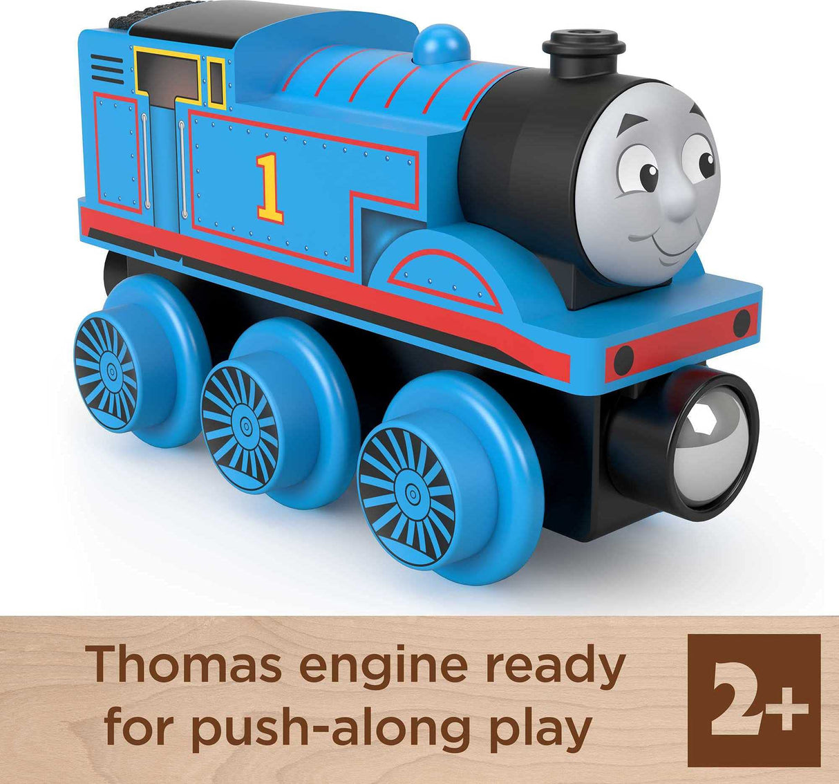Thomas & Friends Wooden Railway Toy Train Thomas Push-Along Wood Engine for Toddlers & Preschool Kids Ages 2+ Years Thomas & Friends