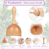 Wood Therapy Massage Tools Kit, Wooden Massager Tools, Body Contouring & Shaping, Muscle Pain Relief Massager Tool, Lymphatic Drainage Massager, Wooden Rollers for Massage, Wooden Body Sculpting Tools PURE VIBE